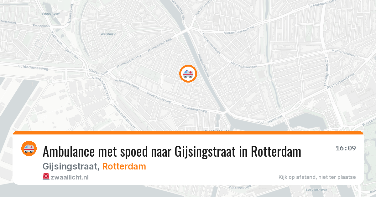 Ambulance met spoed naar Gijsingstraat in Rotterdam — 21 jun 2026