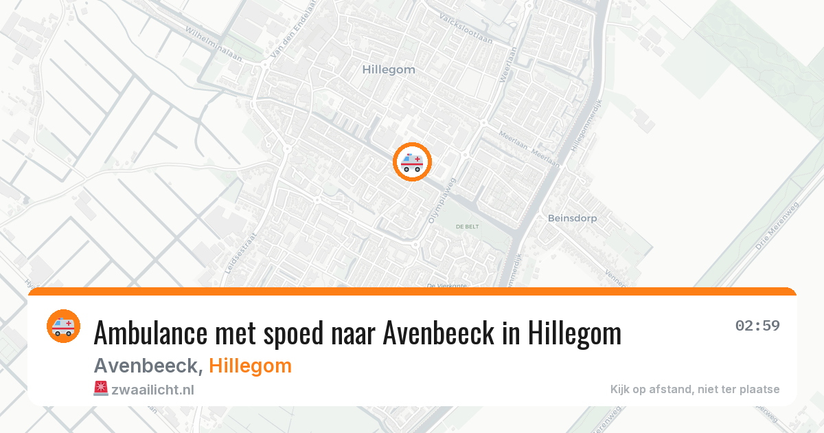 Ambulance met spoed naar Avenbeeck in Hillegom — 30 mei 2026