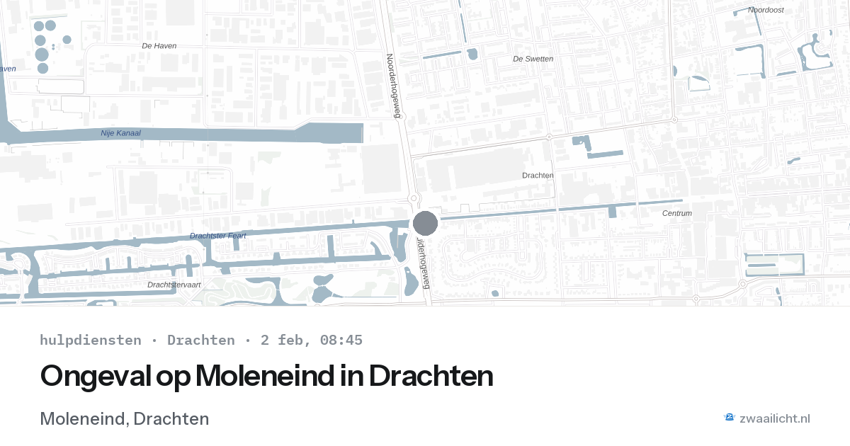 Ongeval op Moleneind in Drachten — 2 feb 2026