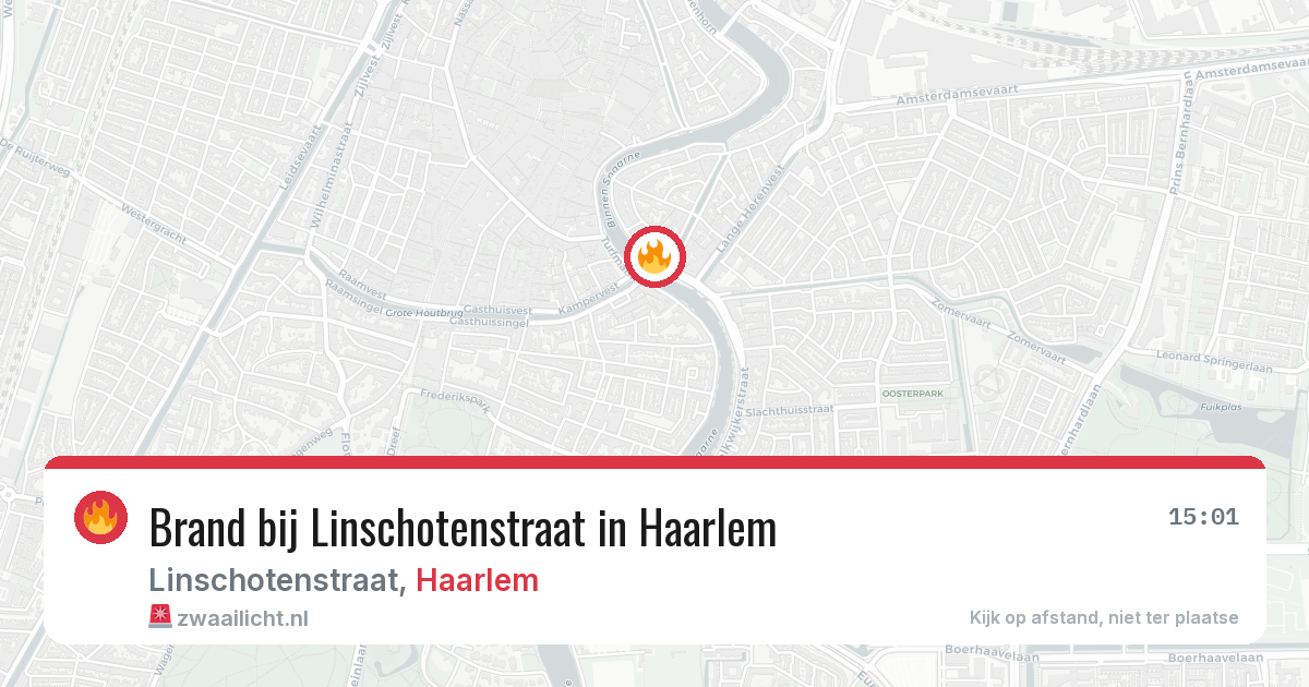 Brand bij Linschotenstraat in Haarlem — 24 jun 2026