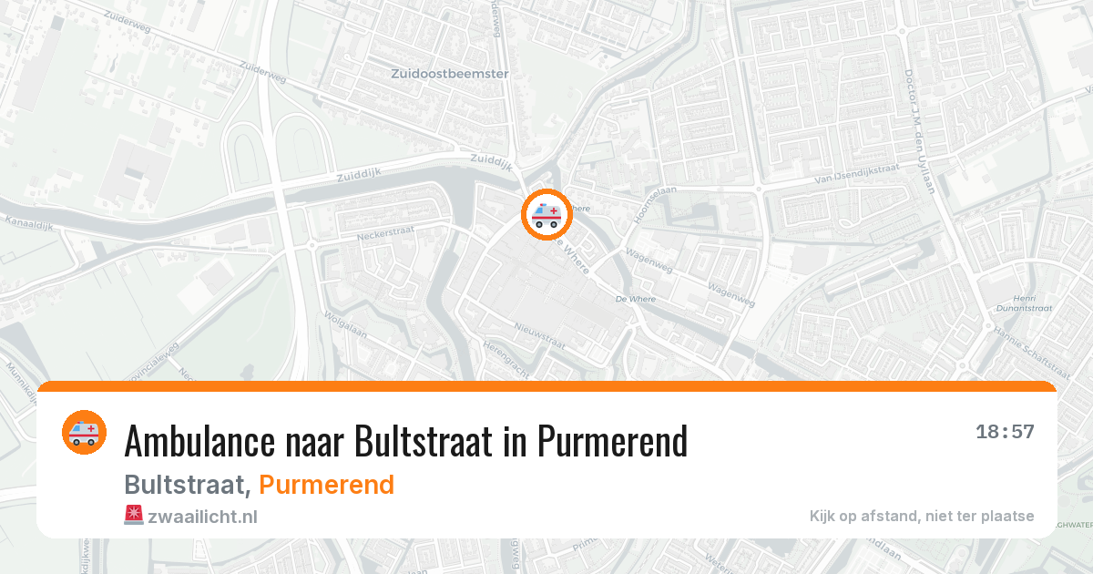 Ambulance naar Bultstraat in Purmerend — 1 aug 2026