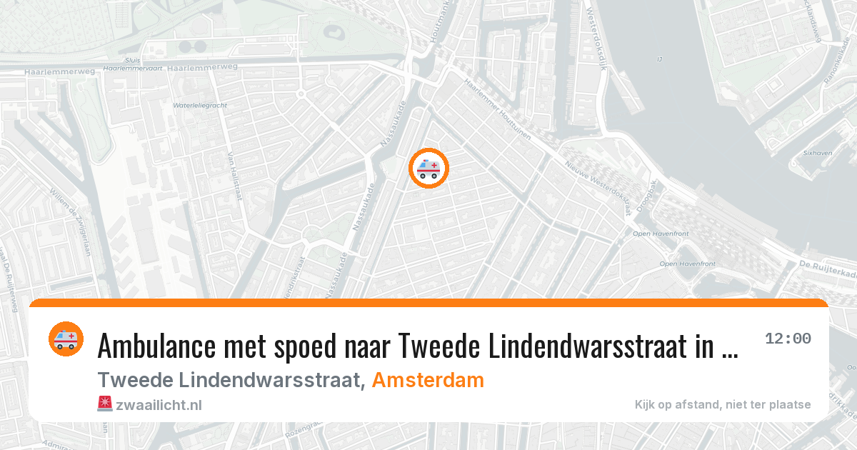 Ambulance met spoed naar Tweede Lindendwarsstraat in Amsterdam — 3 aug 2026