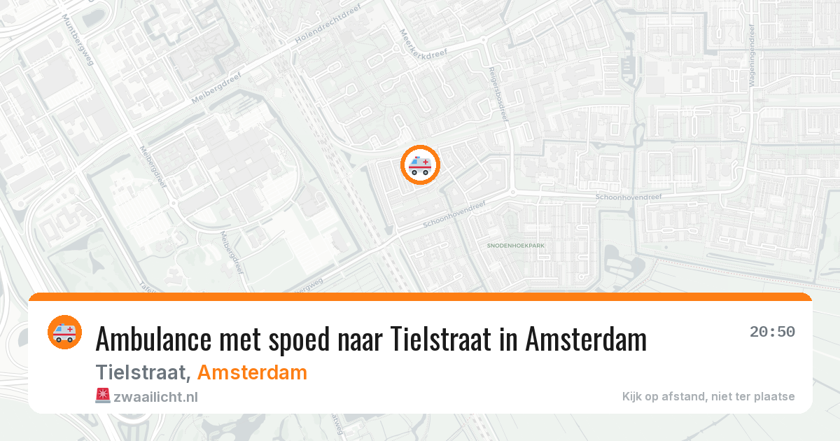 Ambulance met spoed naar Tielstraat in Amsterdam — 8 mei 2026