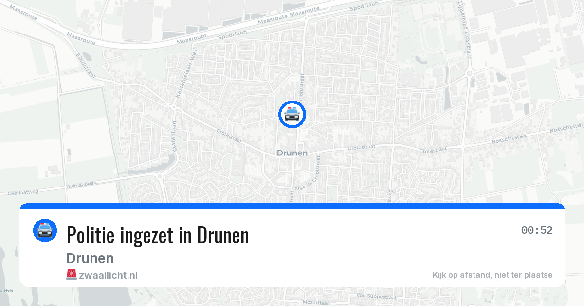 Politie ingezet in Drunen — 20 jun 2026 | 🚨 Zwaailicht.nl