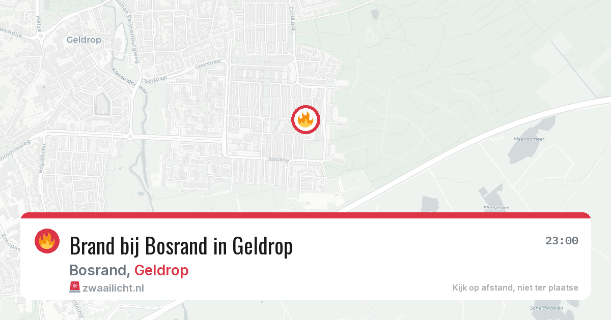 Brand bij Bosrand in Geldrop — 26 jun 2026