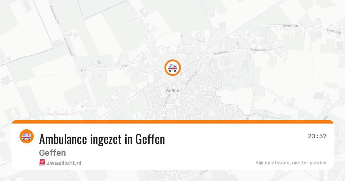Ambulance ingezet in Geffen — 29 jan 2026