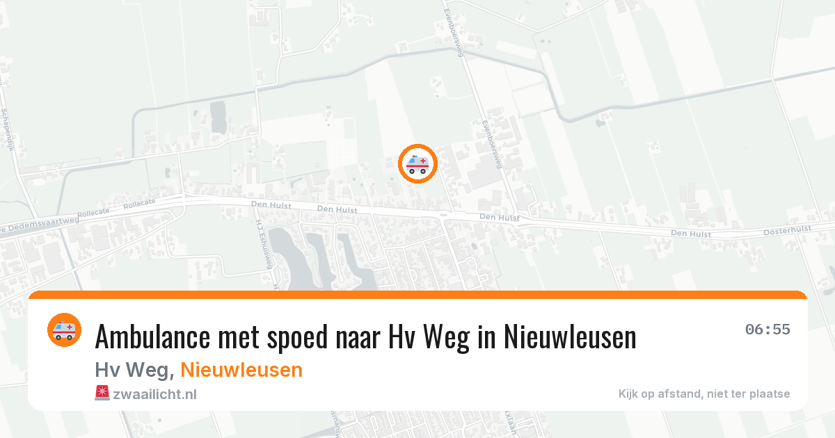 Ambulance met spoed naar Hv Weg in Nieuwleusen — 18 jun 2026