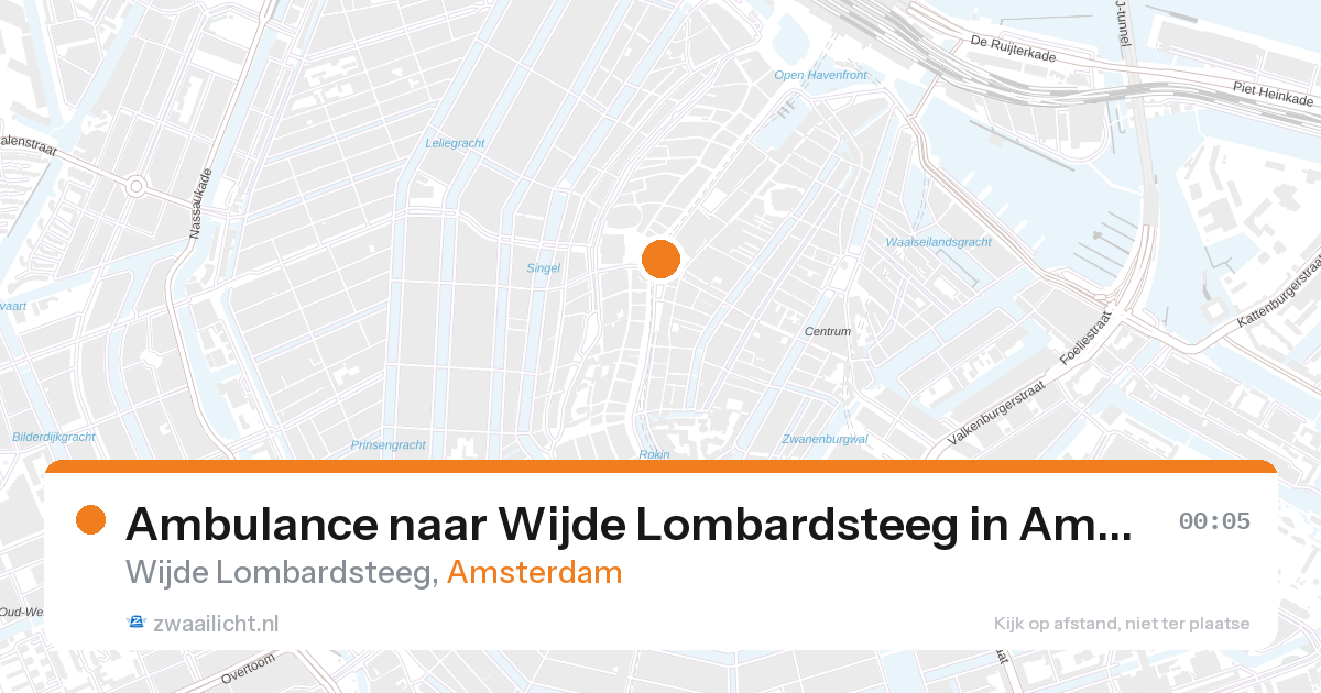 Ambulance naar Wijde Lombardsteeg in Amsterdam — 26 aug 2026