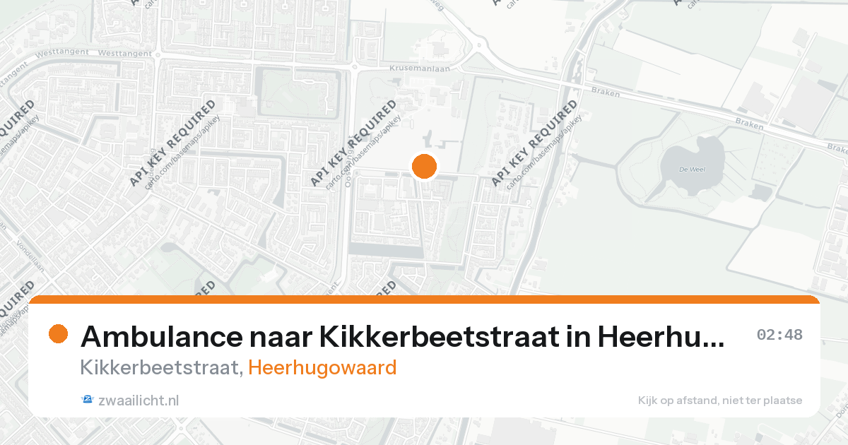 Ambulance naar Kikkerbeetstraat in Heerhugowaard — 21 jul 2026