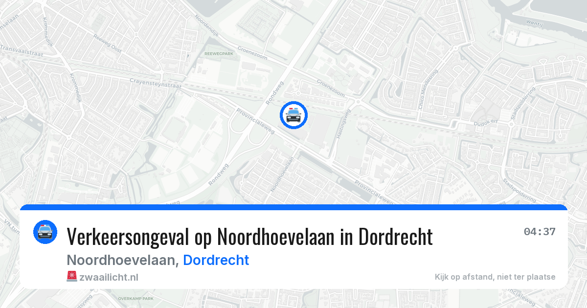 Verkeersongeval op Noordhoevelaan in Dordrecht — 29 jul 2026