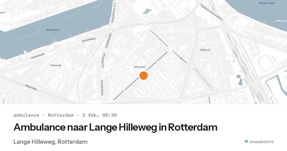 Ambulance naar Lange Hilleweg in Rotterdam — 2 feb 2026
