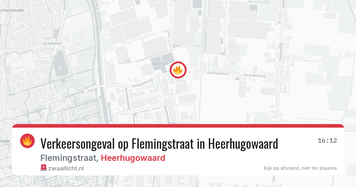 Verkeersongeval op Flemingstraat in Heerhugowaard — 6 mei 2026