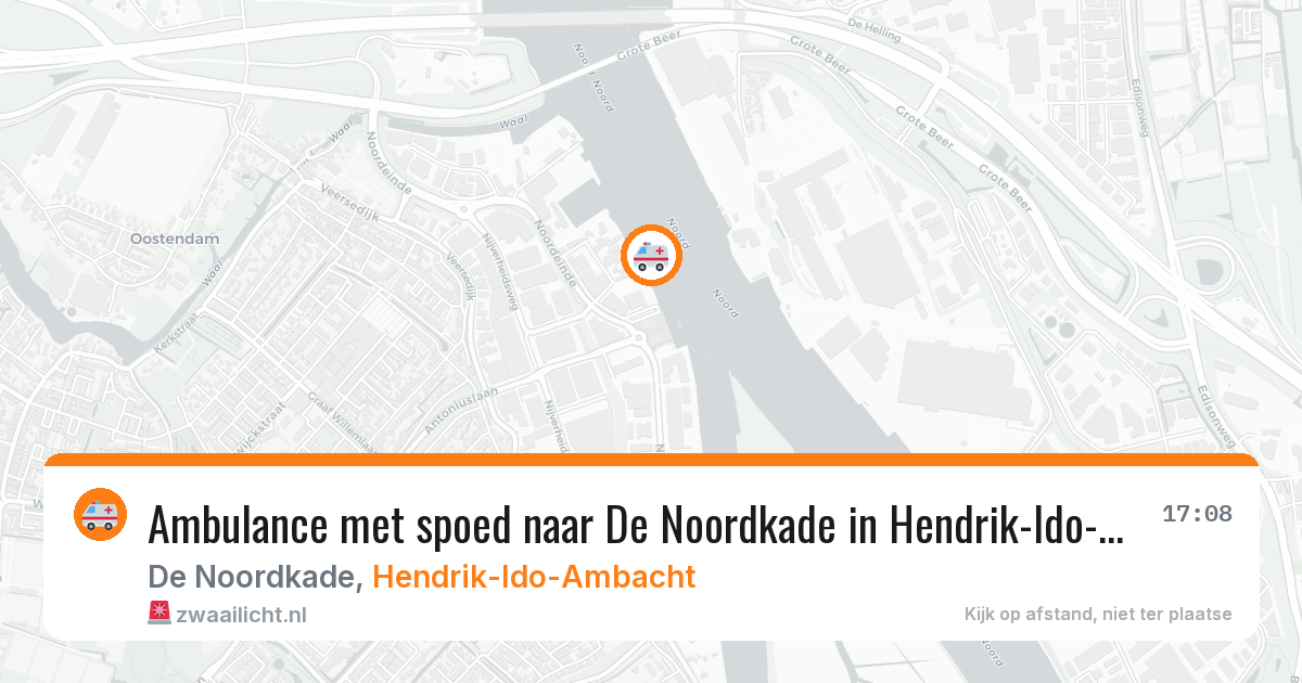 Ambulance met spoed naar De Noordkade in Hendrik-Ido-Ambacht — 22 feb 2026