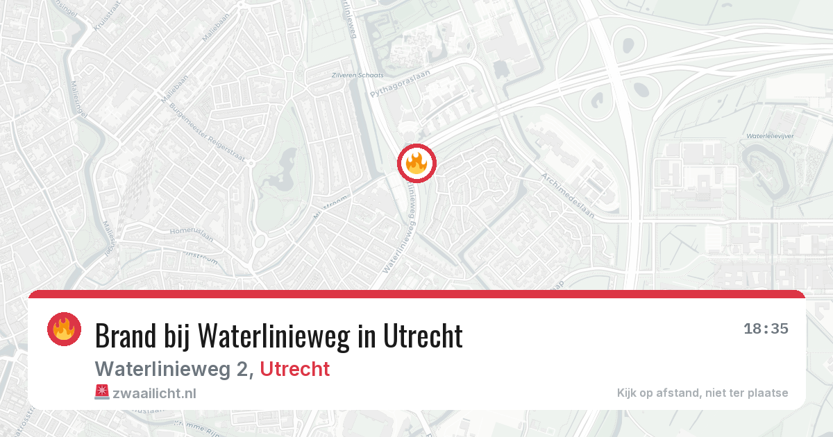 Brand bij Waterlinieweg in Utrecht — 15 mei 2026