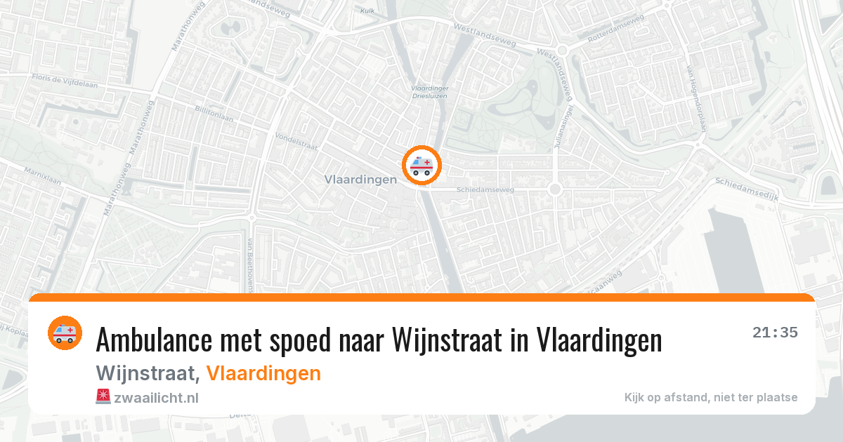 Ambulance met spoed naar Wijnstraat in Vlaardingen — 18 jul 2026