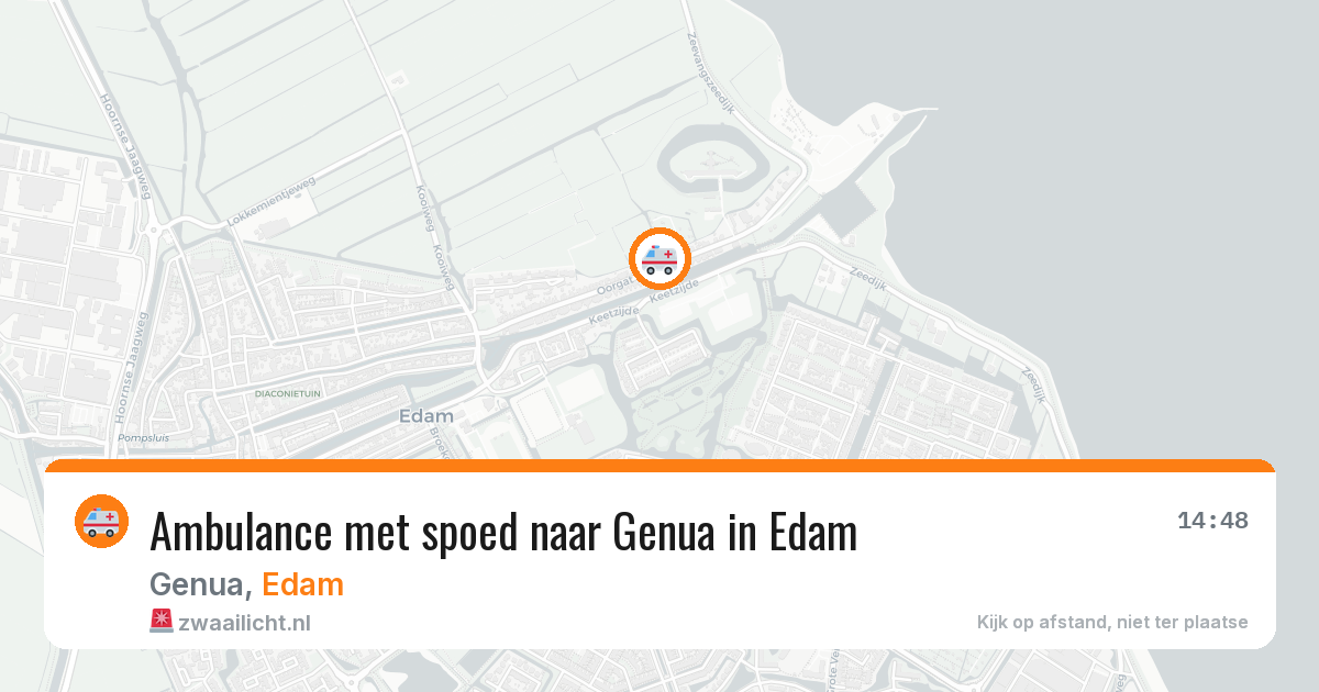 Ambulance met spoed naar Genua in Edam — 12 jul 2026