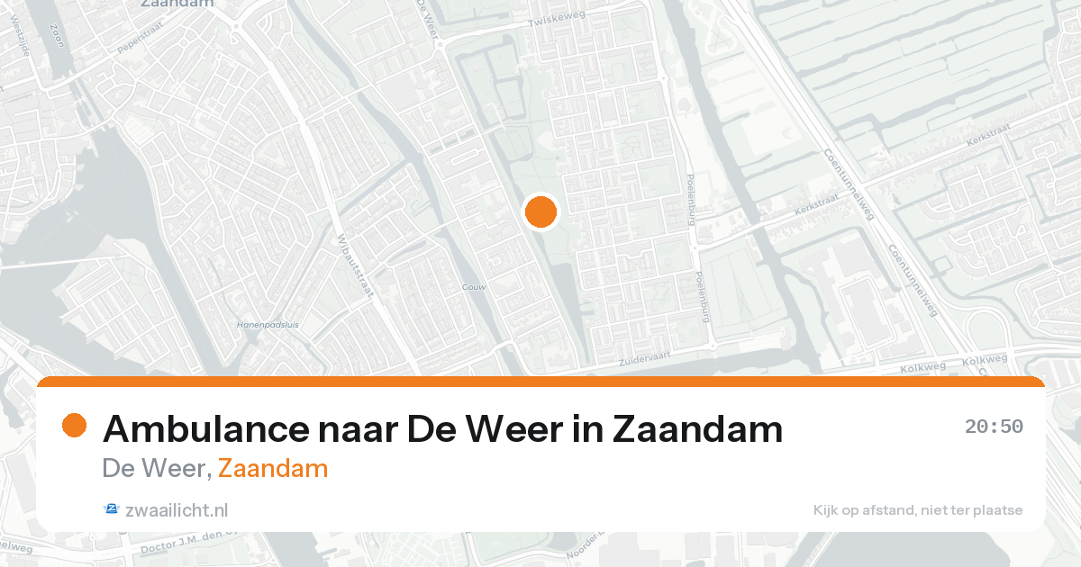 Ambulance naar De Weer in Zaandam — 20 mei 2026