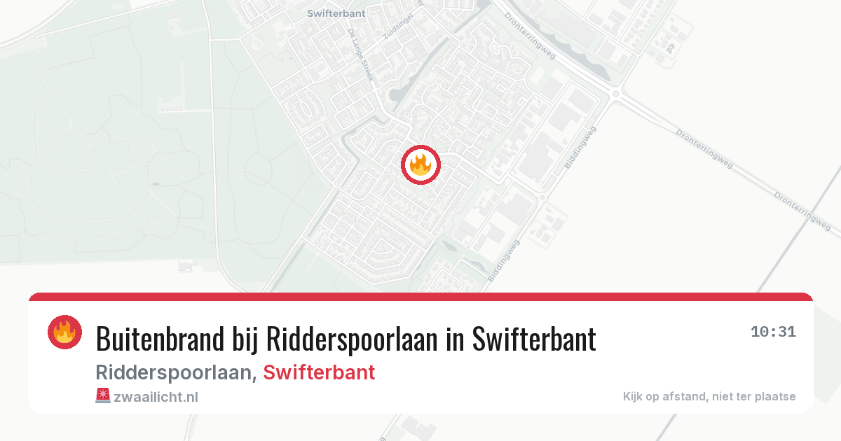 Buitenbrand bij Ridderspoorlaan in Swifterbant — 19 apr 2026