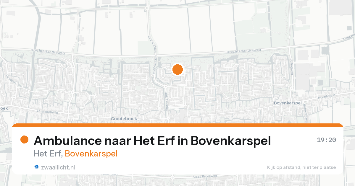 Ambulance naar Het Erf in Bovenkarspel — 15 aug 2026