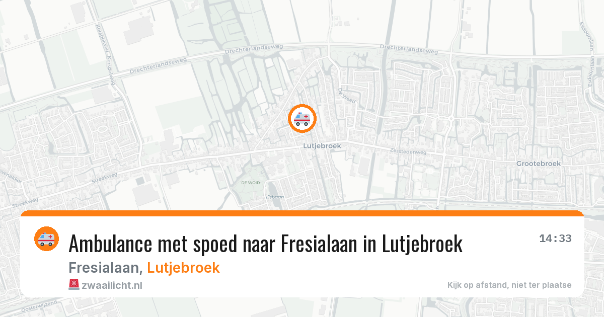Ambulance met spoed naar Fresialaan in Lutjebroek — 26 jan 2026