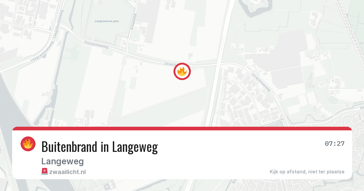 Buitenbrand in Langeweg — 16 jun 2026