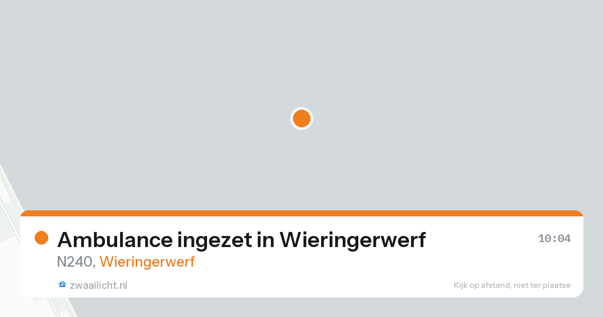 Ambulance ingezet in Wieringerwerf — 15 aug 2026