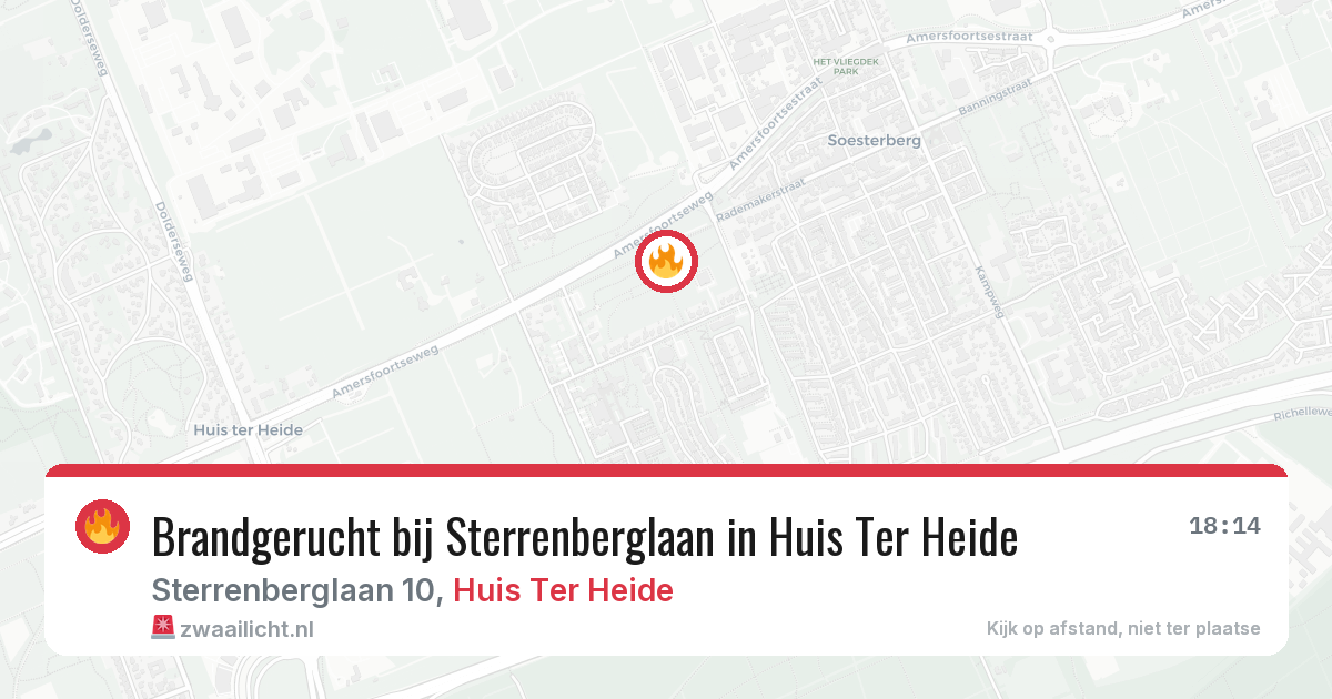 Brandgerucht bij Sterrenberglaan in Huis Ter Heide — 26 feb 2026