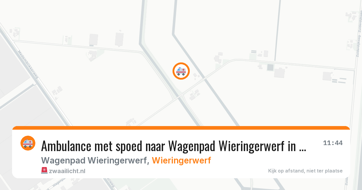 Ambulance met spoed naar Wagenpad Wieringerwerf in Wieringerwerf — 3 aug 2026