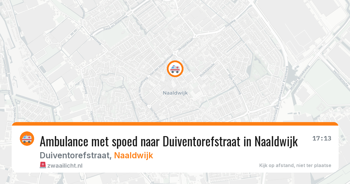 Ambulance met spoed naar Duiventorefstraat in Naaldwijk — 3 jul 2026