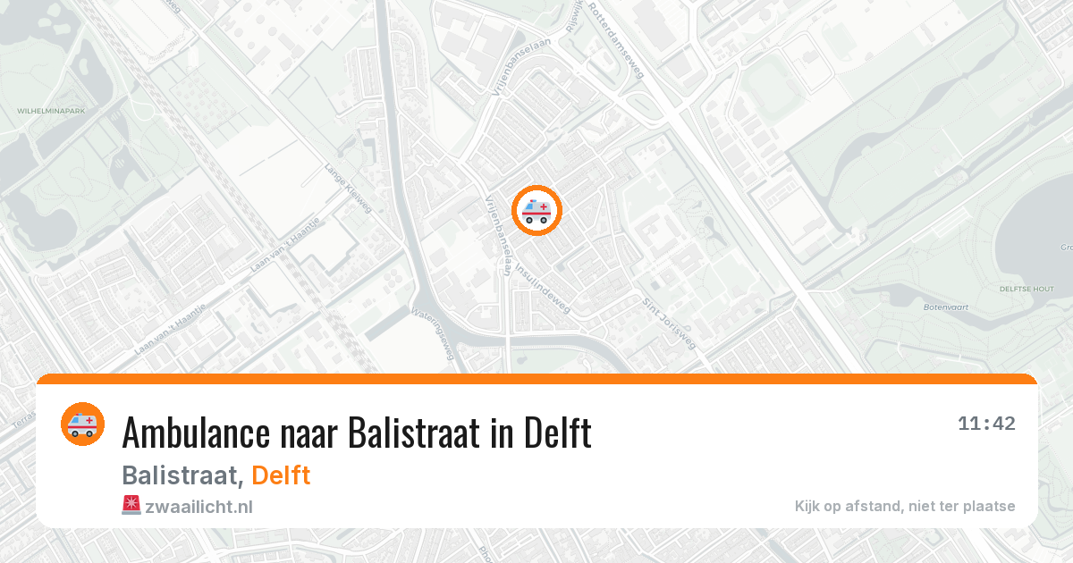 Ambulance naar Balistraat in Delft — 8 mei 2026