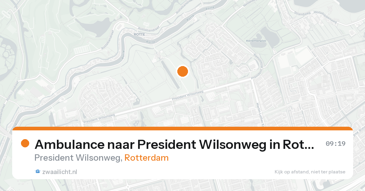 Ambulance naar President Wilsonweg in Rotterdam — 26 aug 2026