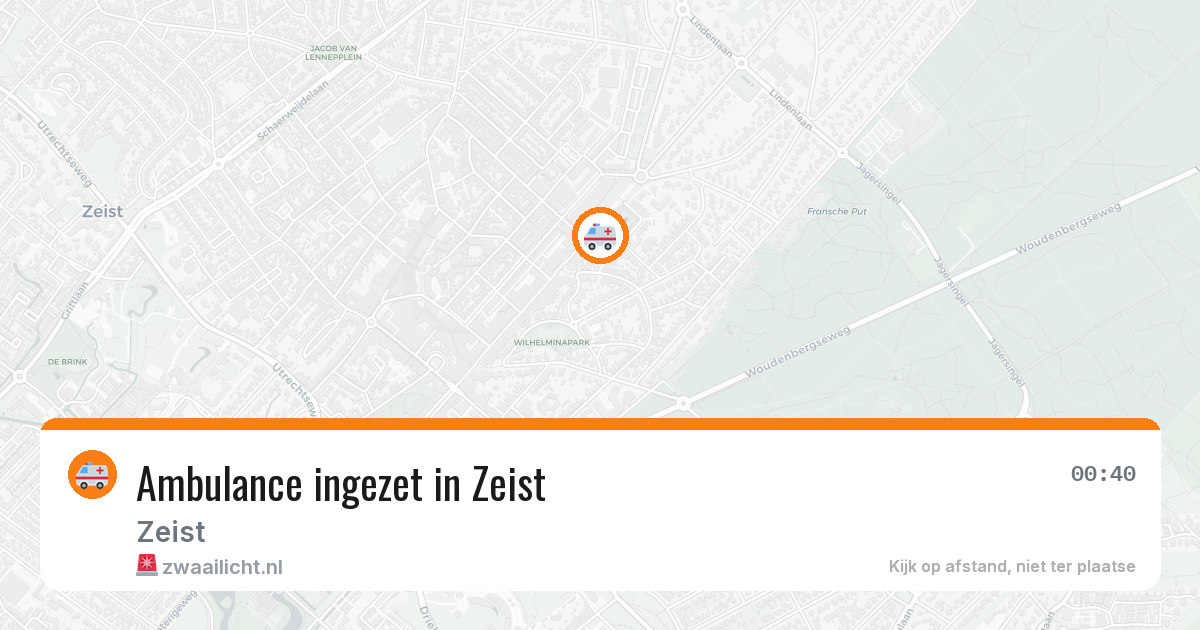 Ambulance ingezet in Zeist — 5 jun 2026