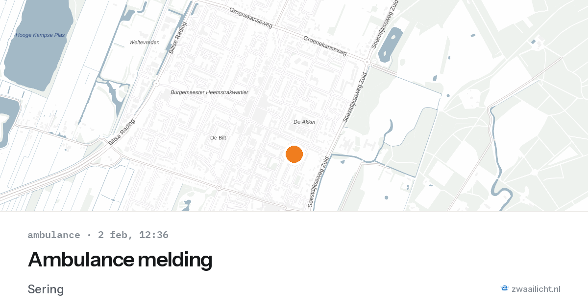 Ambulance melding — 2 feb 2026