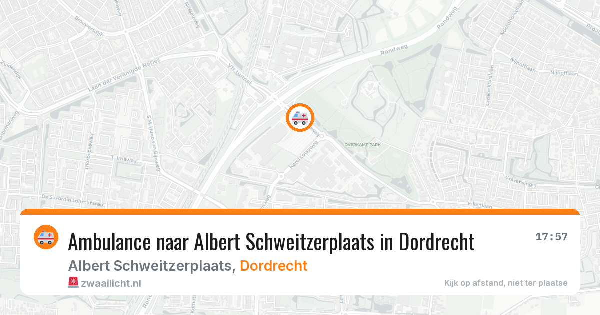 Ambulance naar Albert Schweitzerplaats in Dordrecht — 3 jul 2026