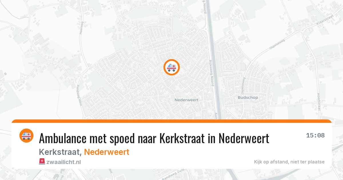 Ambulance met spoed naar Kerkstraat in Nederweert — 18 apr 2026