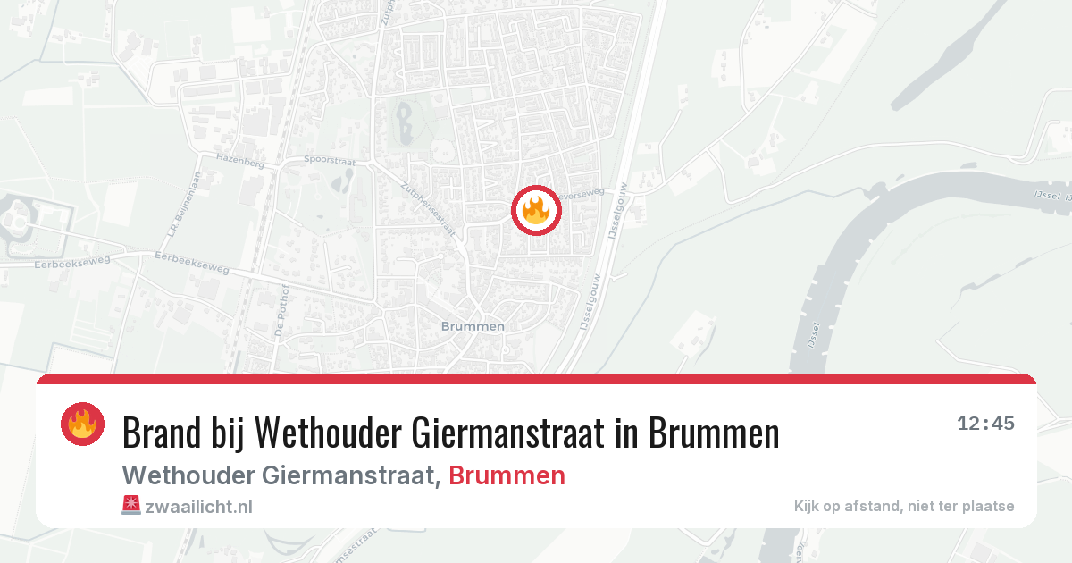 Brand bij Wethouder Giermanstraat in Brummen — 6 jul 2026
