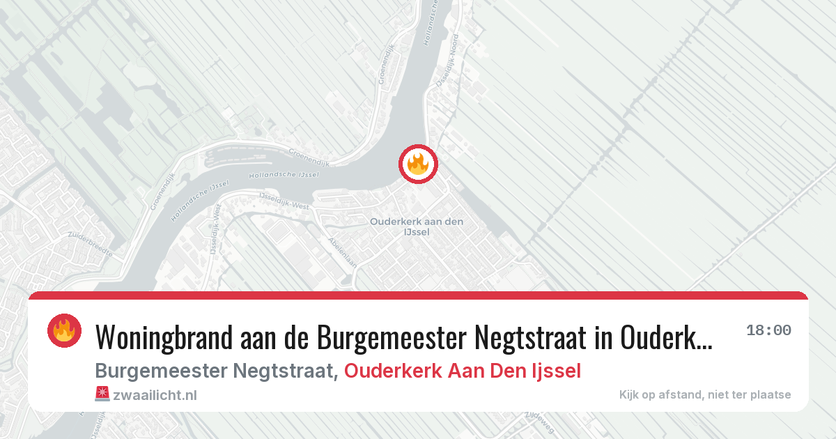 Woningbrand aan de Burgemeester Negtstraat in Ouderkerk Aan Den Ijssel — 3 jul 2026