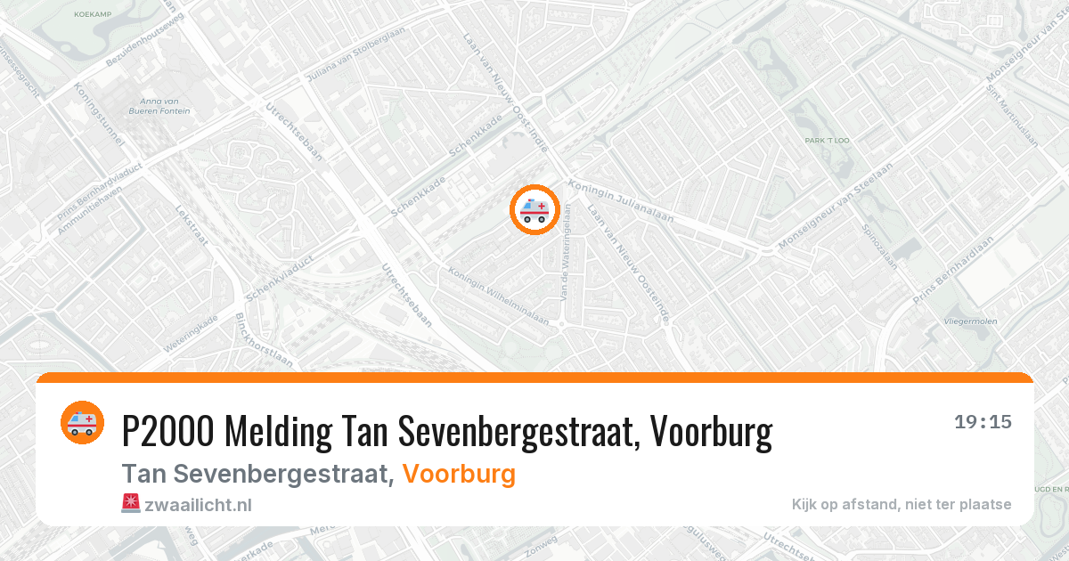 P2000 Melding Tan Sevenbergestraat, Voorburg — 23 jun 2026