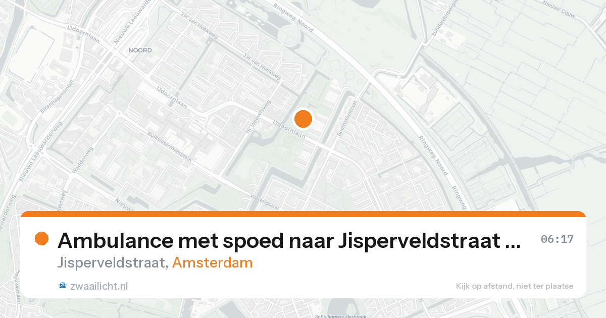 Ambulance met spoed naar Jisperveldstraat in Amsterdam — 31 jan 2026