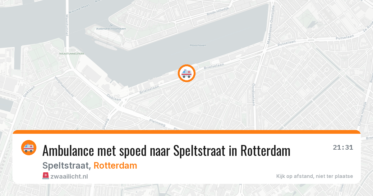 Ambulance met spoed naar Speltstraat in Rotterdam — 6 jun 2026