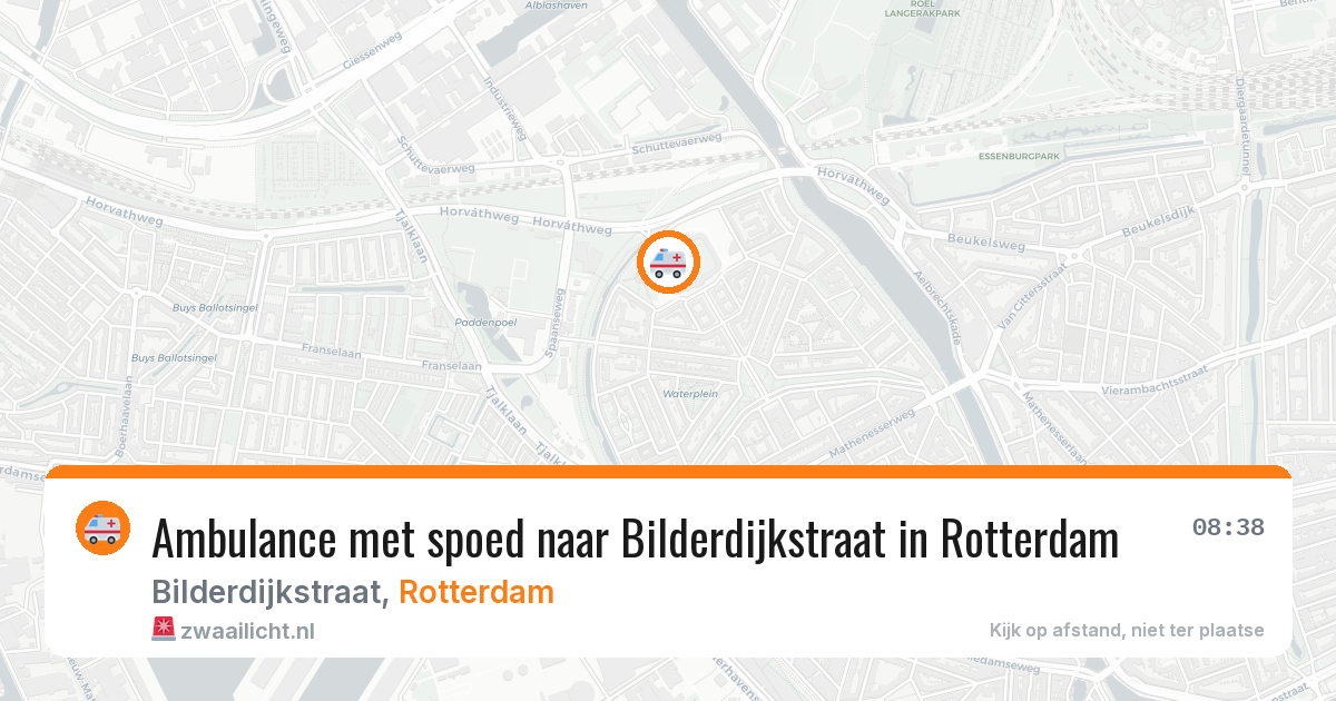 Ambulance met spoed naar Bilderdijkstraat in Rotterdam — 24 jun 2026