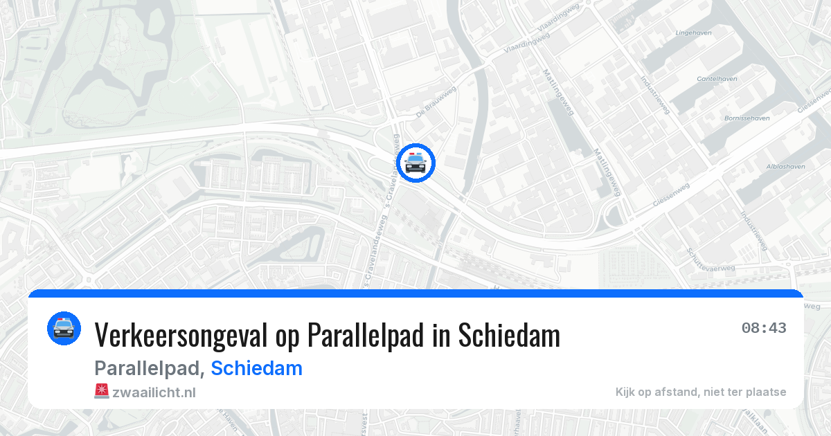 Verkeersongeval op Parallelpad in Schiedam — 22 apr 2026
