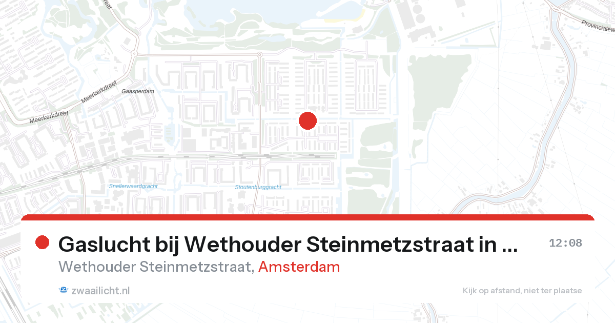Gaslucht bij Wethouder Steinmetzstraat in Amsterdam — 27 aug 2026