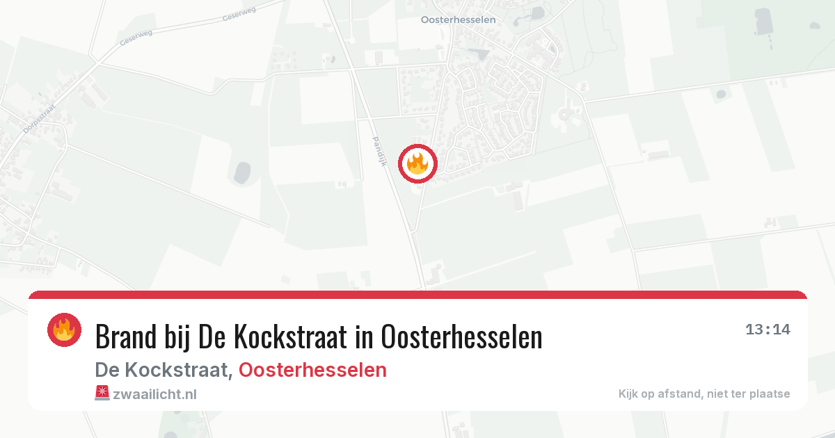Brand bij De Kockstraat in Oosterhesselen — 25 feb 2026