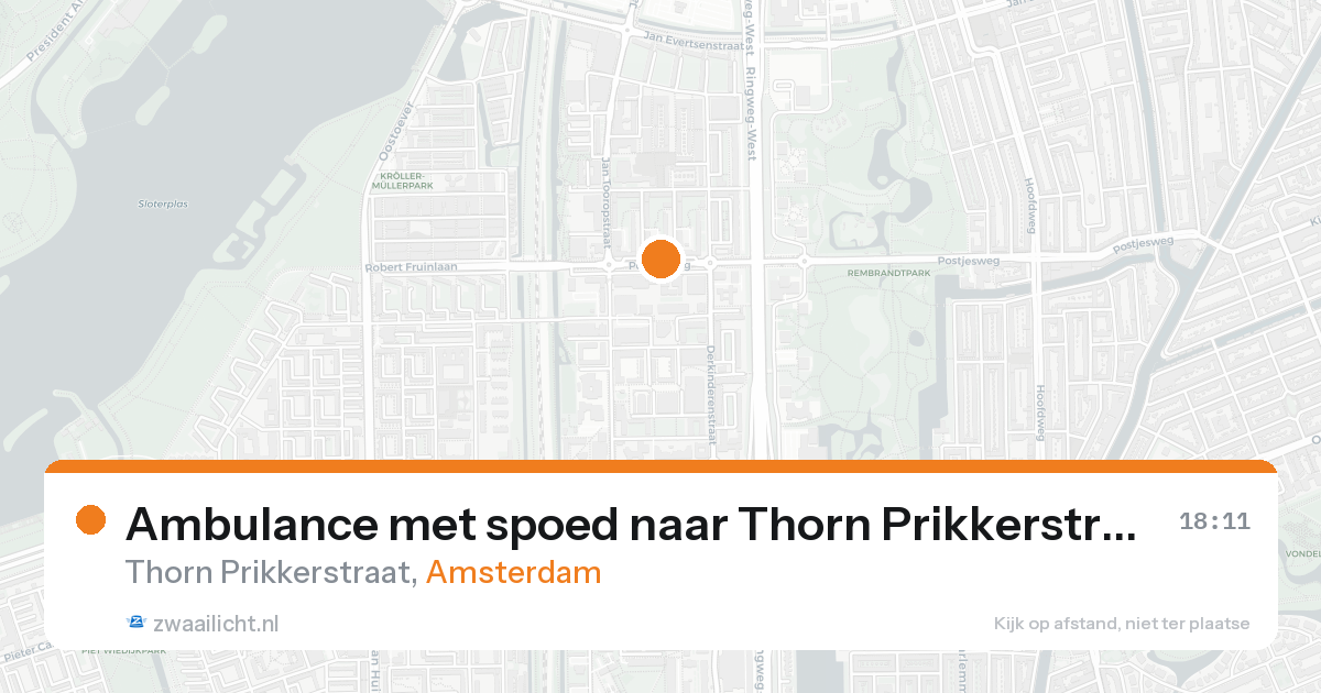 Ambulance met spoed naar Thorn Prikkerstraat in Amsterdam — 30 jan 2026