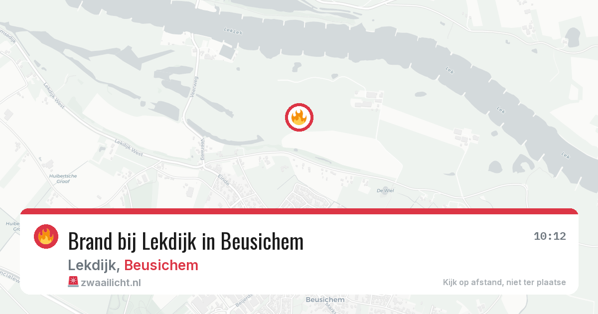 Brand bij Lekdijk in Beusichem — 24 jun 2026