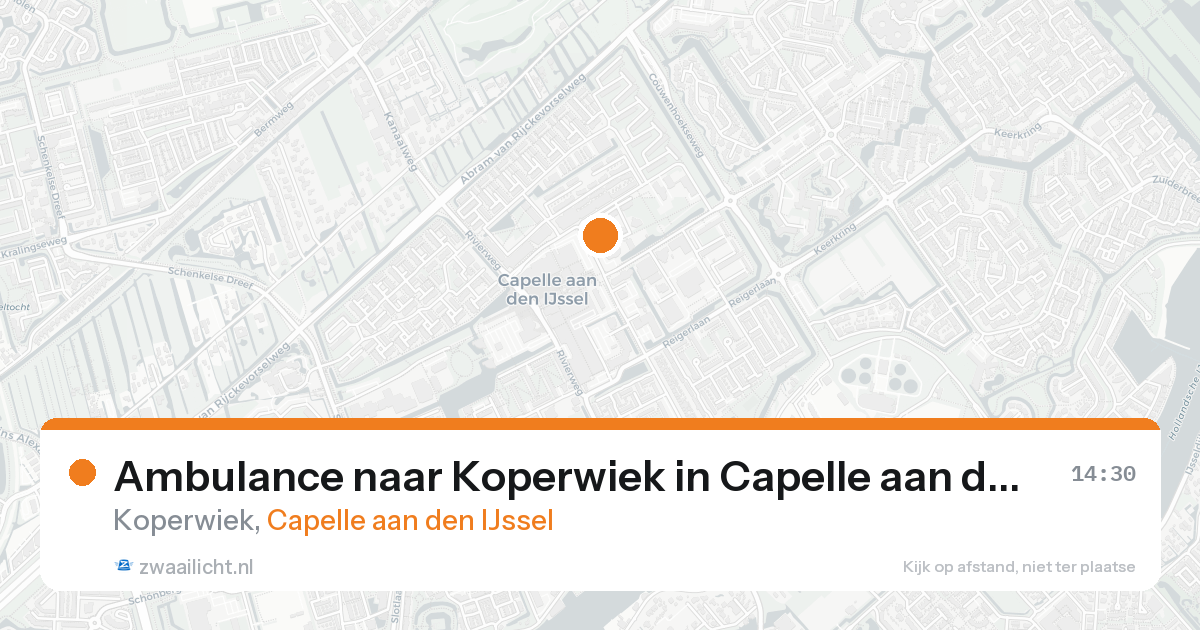 Ambulance naar Koperwiek in Capelle aan den IJssel — 15 aug 2026