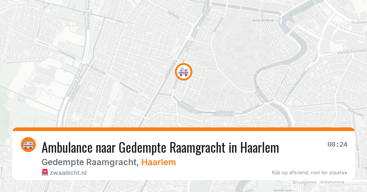 Ambulance naar Gedempte Raamgracht in Haarlem — 22 apr 2026