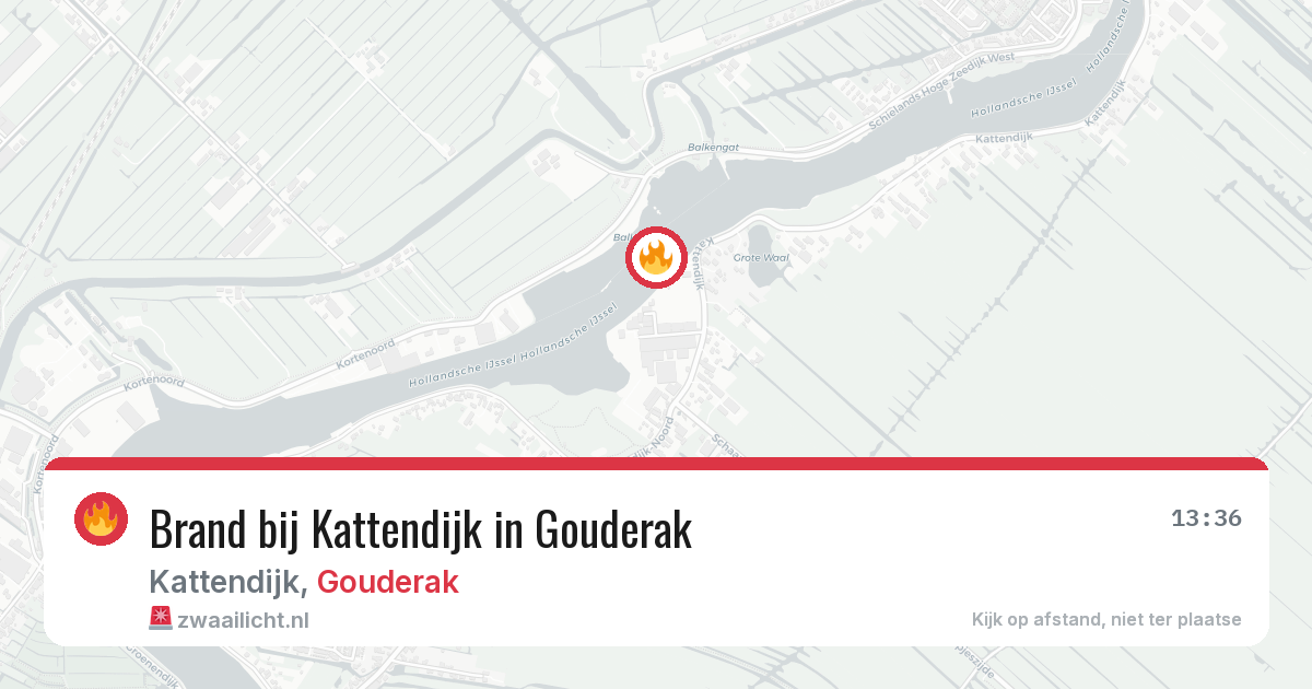 Brand bij Kattendijk in Gouderak — 24 jun 2026
