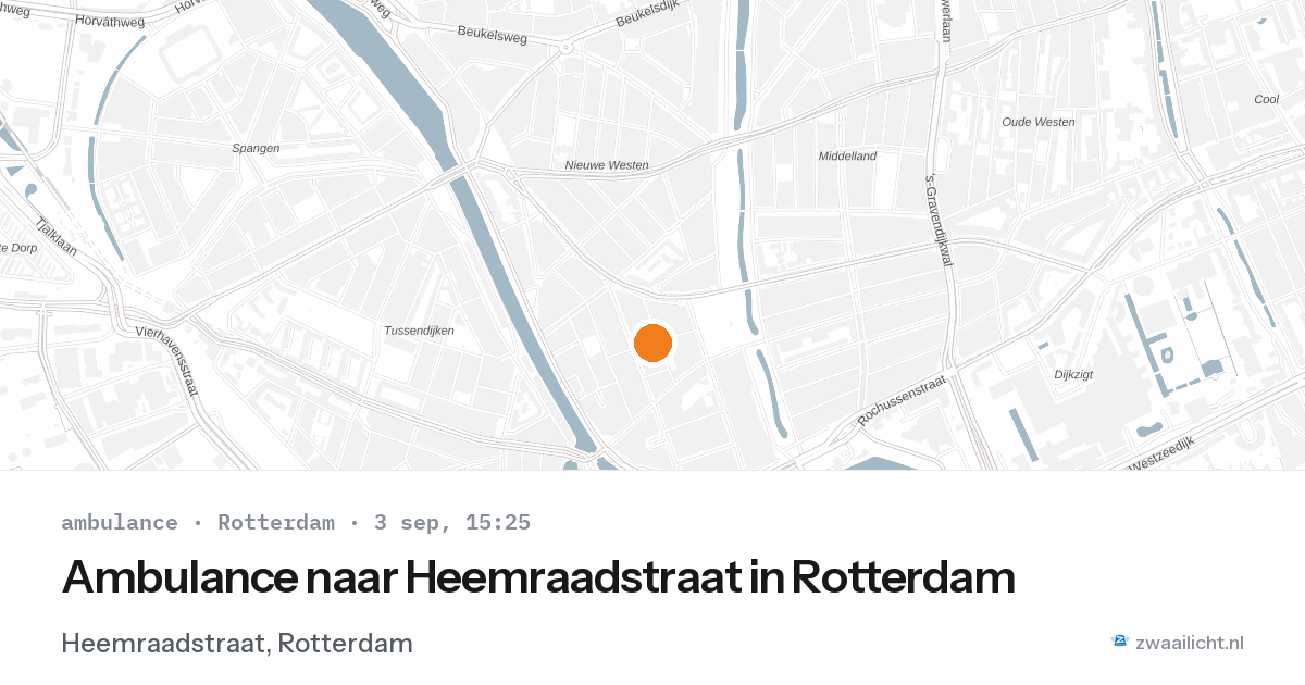 Ambulance naar Heemraadstraat in Rotterdam — 3 sep 2026